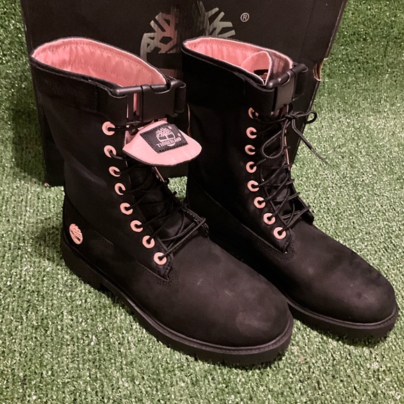 Timberland Shoes - Timberland Limited Release Black and Pink Combat Boots